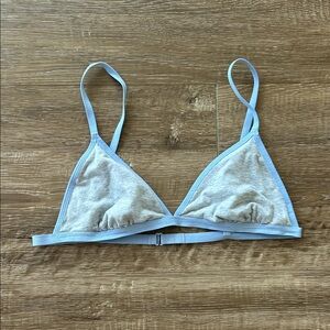 Light Blue and Gray Triangle Bralette by Aerie size medium